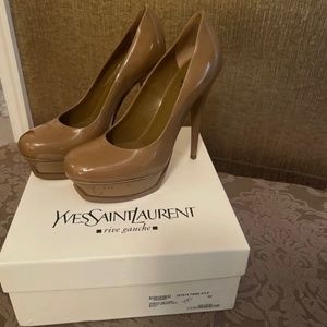 YSL YVES SAINT LAURENT Tribute 105 Patent Platform Pump Shoe 40 NIB.